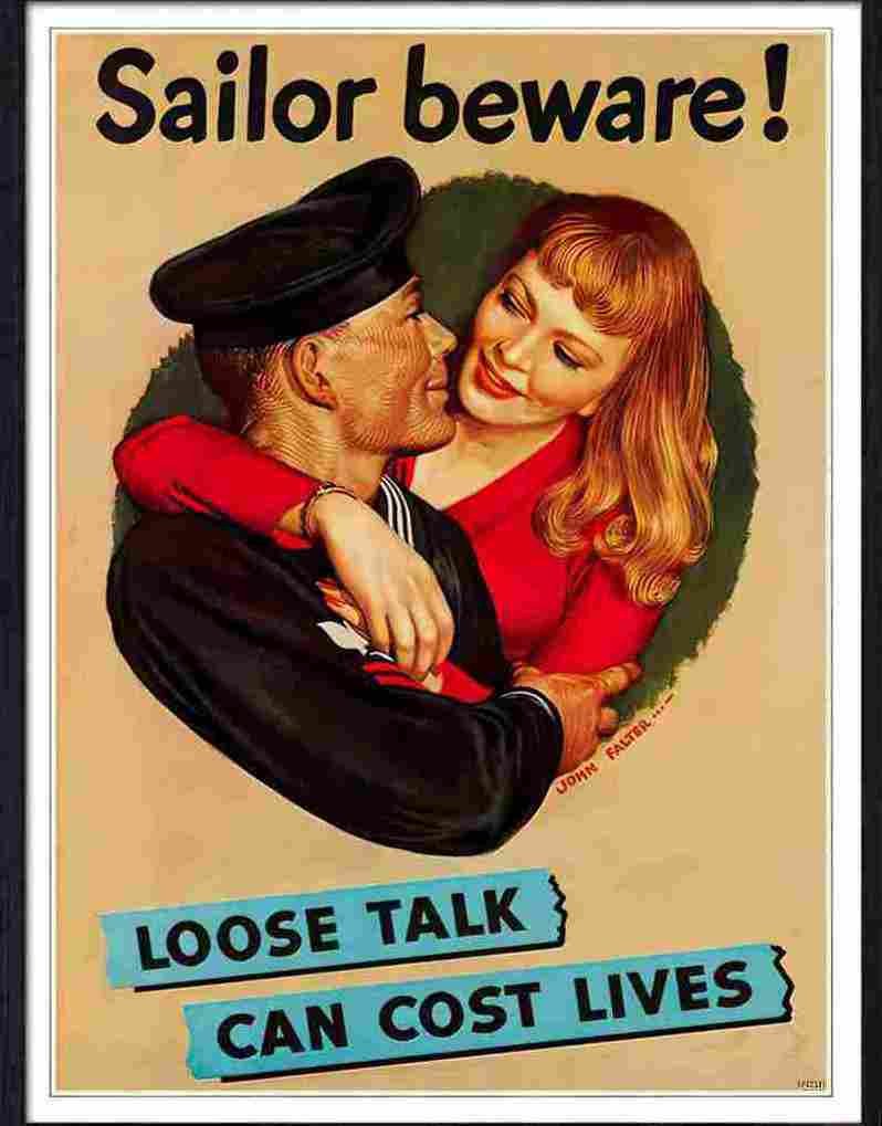 91 sailor beware loose talk can cost livespsd Advert A4 Photo Print