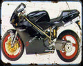 916 Senna 98 2 A4 Photo Print Motorbike Vintage Aged