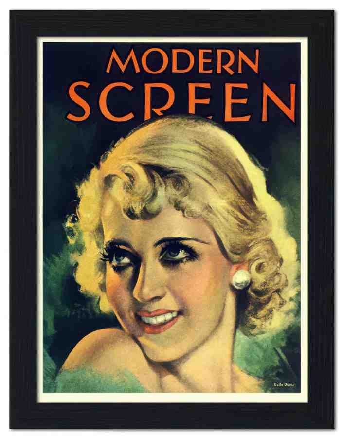 919 modern screen bette davis magazine cover 1930s 2 Vintage Advert A4 Photo Print