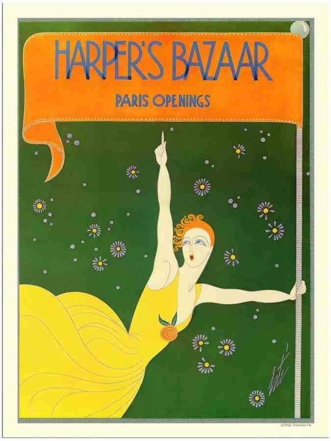91K harpers bazaar paris openings 2 Vintage Advert A4 Photo Print