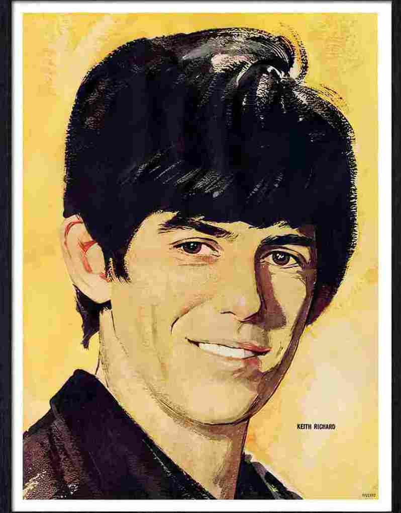 92 rolling stones keith richard portrait Advert A4 Photo Print