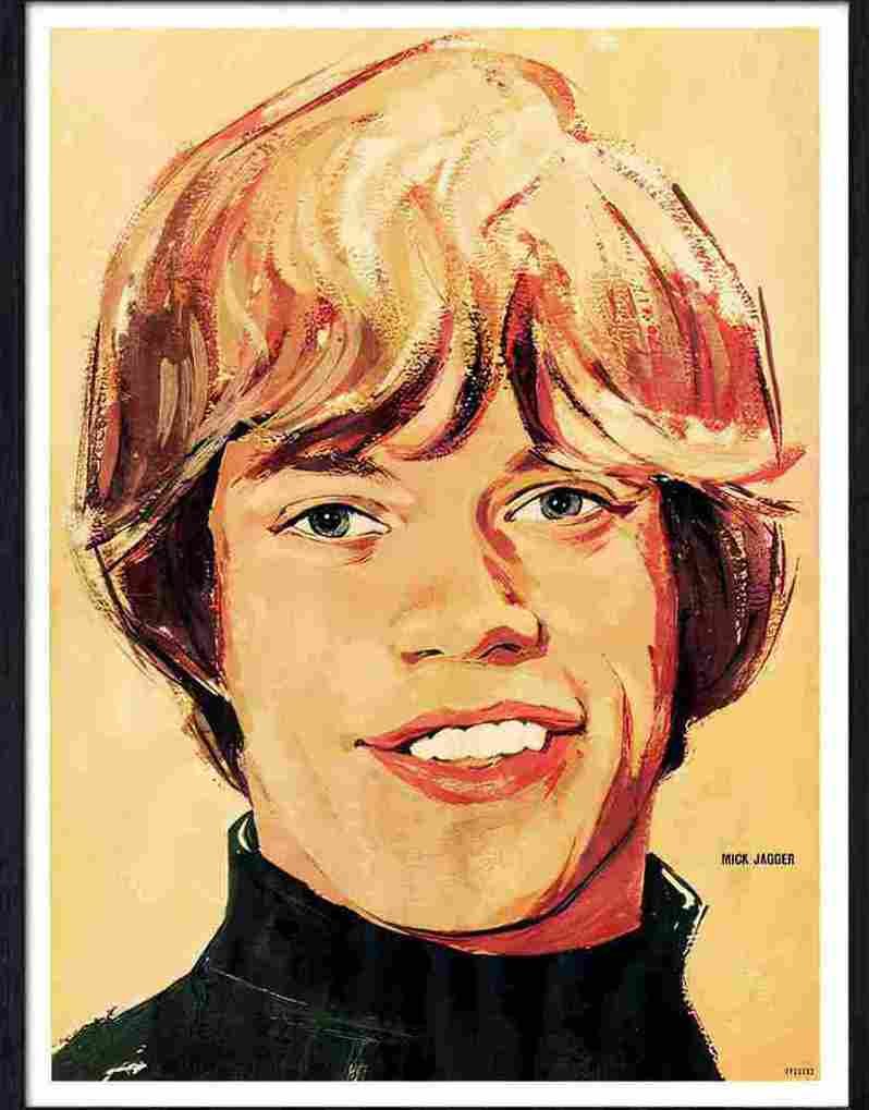 93 rolling stones mick jagger portrait Advert A4 Photo Print