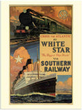 94 white star southern railway travel poster mcdowell 1925 2 Vintage Advert A4 Photo Print