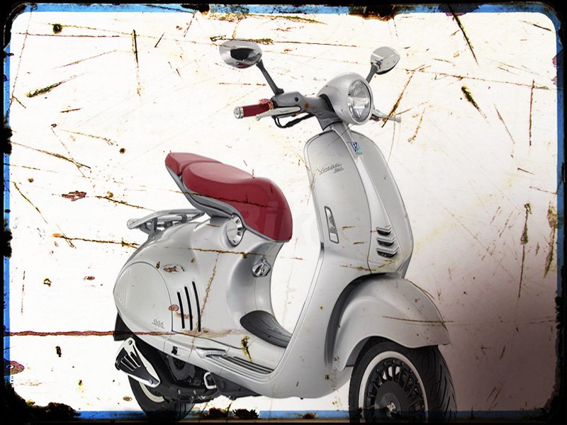 946 Vespa A4 Photo Print Motorbike Vintage Aged