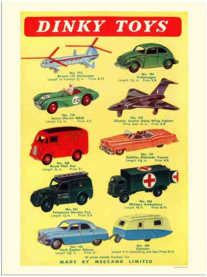 959 dinky toys 2 Vintage Advert A4 Photo Print