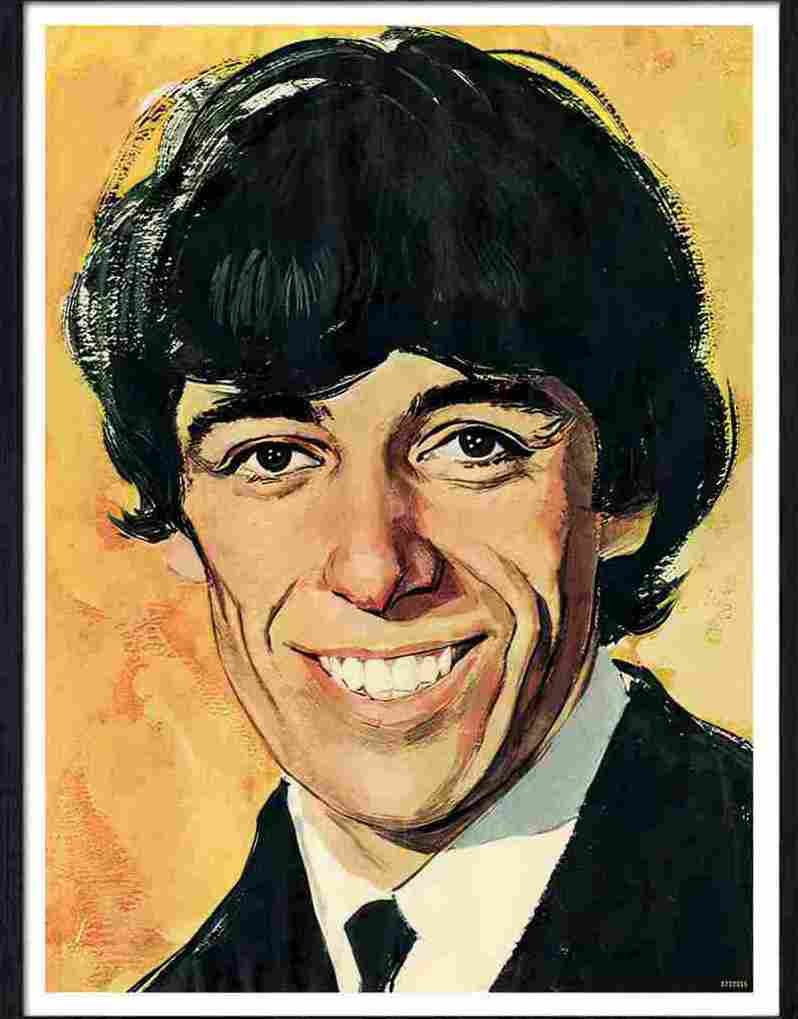 96 rolling stones bill wyman portrait Advert A4 Photo Print