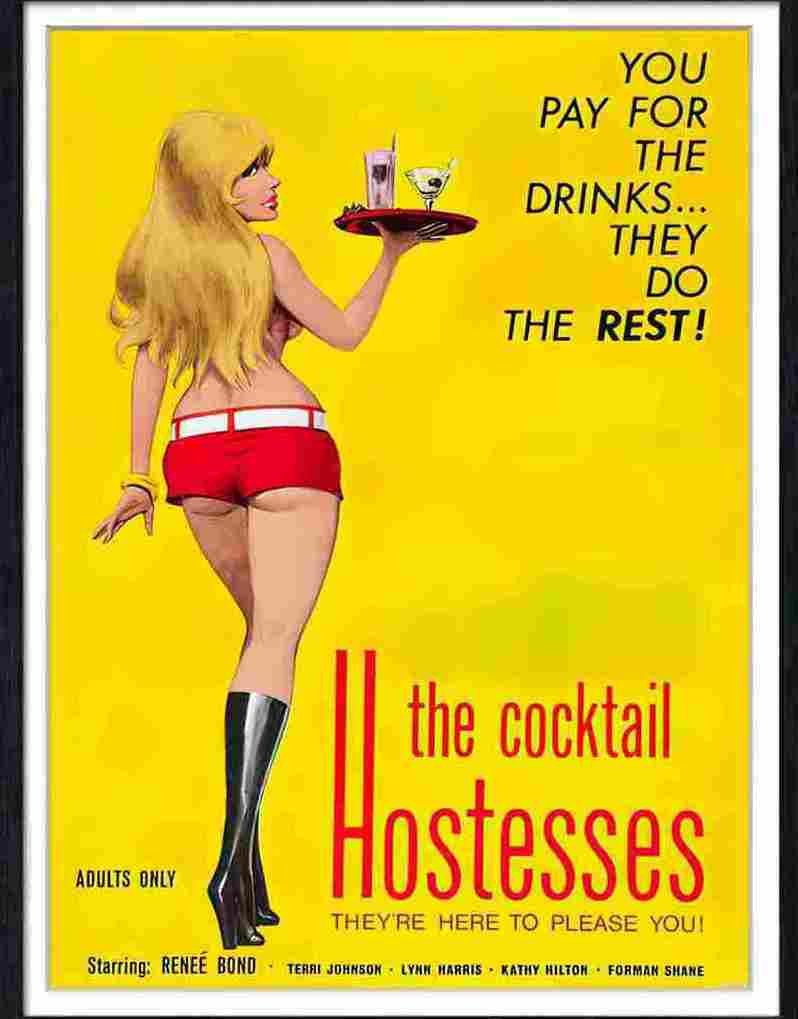 97 the cocktail hostesses Advert A4 Photo Print