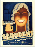 971 serodent toothpaste art deco 2 Vintage Advert A4 Photo Print