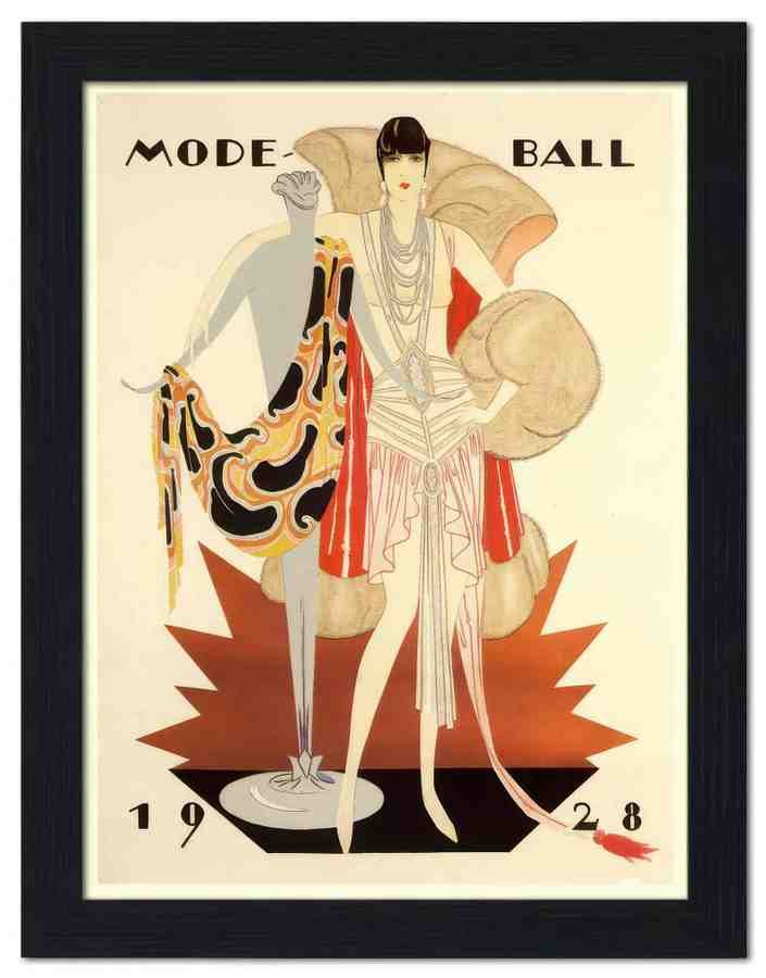 979 mode ball jules engelhard art deco poster 1928 2 Vintage Advert A4 Photo Print