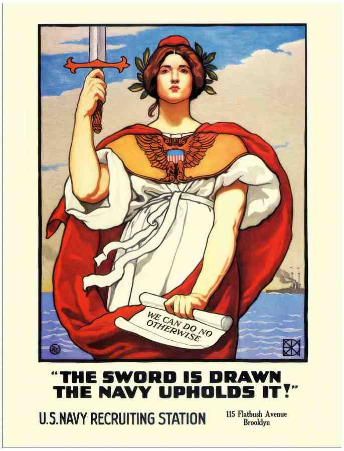 98 navy poster kenyon cox 1914 1918 2 Vintage Advert A4 Photo Print