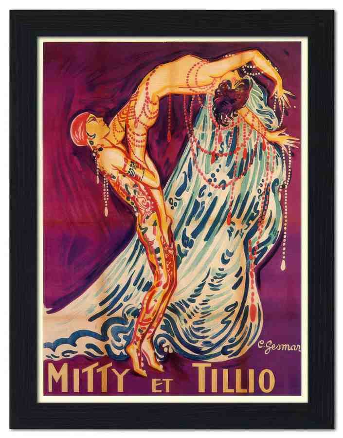 980 mitty et tillio charles gesmar art deco poster 1920s 2 Vintage Advert A4 Photo Print