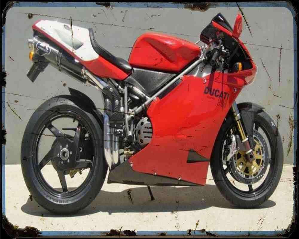 996R 1 A4 Photo Print Motorbike Vintage Aged