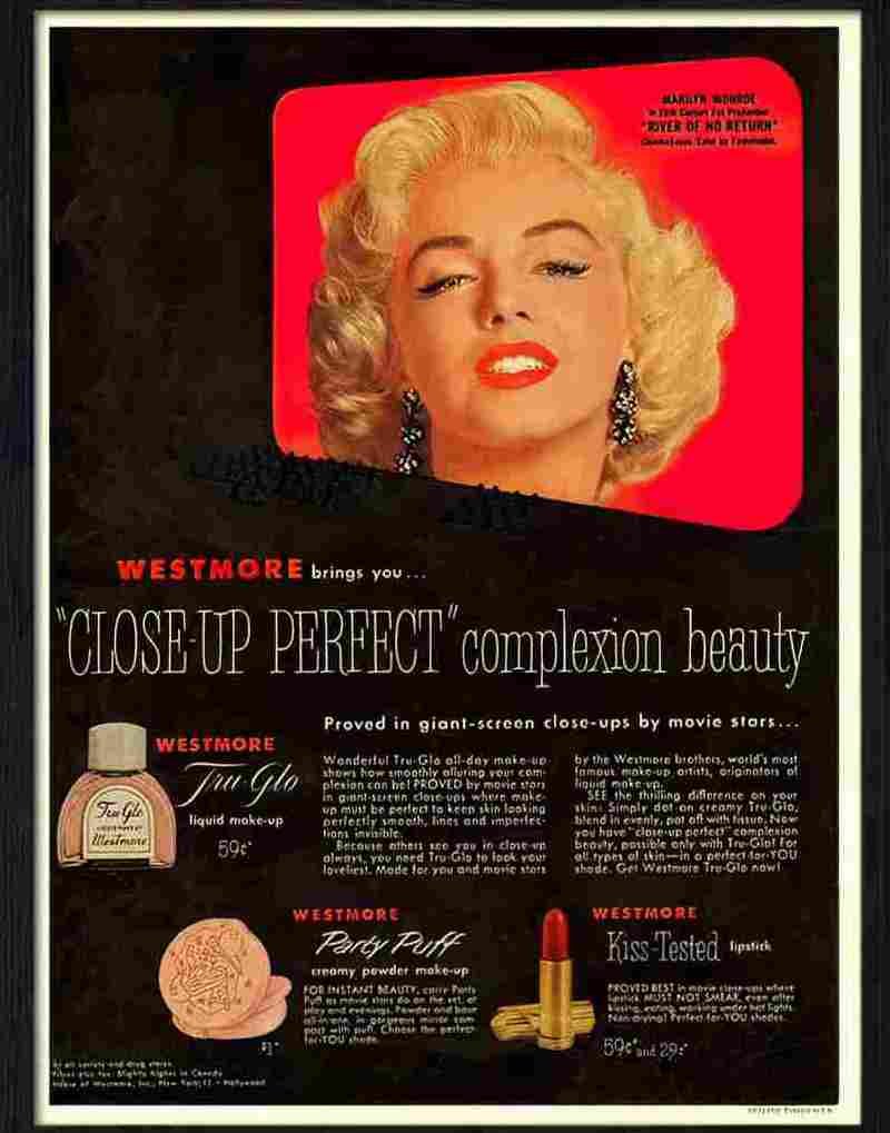 9H marilyn monroe westmore cosmetics Advert A4 Photo Print