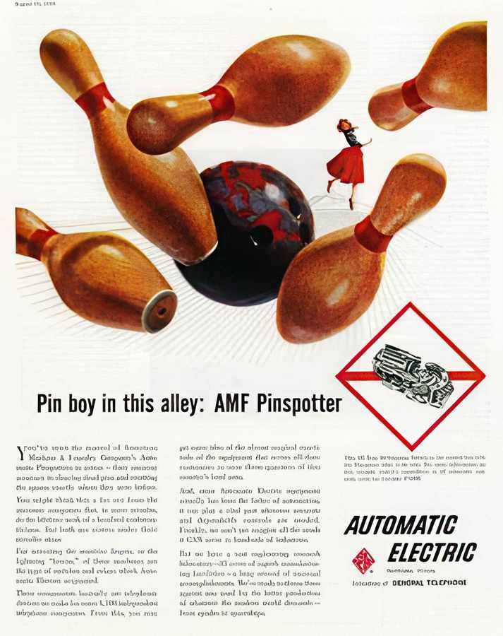 9L AMF Pinspotter Vintage Advert A4 Photo Print