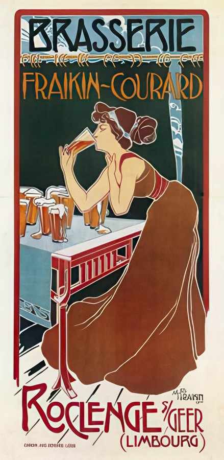9L Brasserie Fraiki Vintage Advert A4 Photo Print