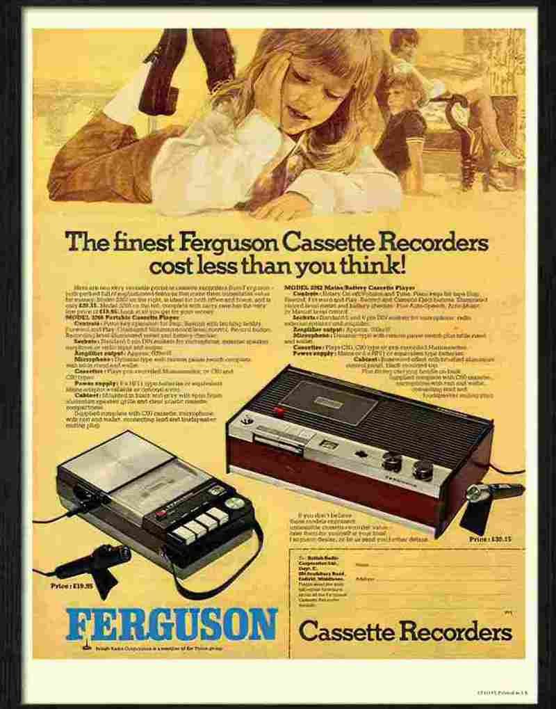 9X ferguson cassette recorder Advert A4 Photo Print
