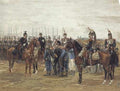 A French Cavalry Officer Guarding Captured Bavarian Soldiers A4 Photo Print