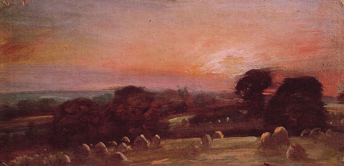 A Hayfield At East Bergholt Art A4 Photo Print UK