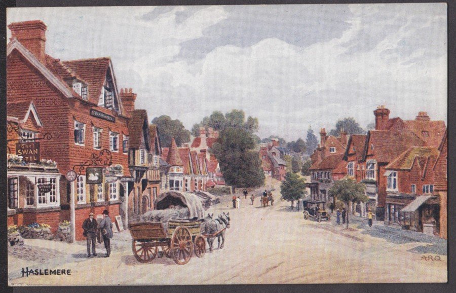 A R Quinton Haslemere Village Street No 1067 Vintage A4 Photo Print