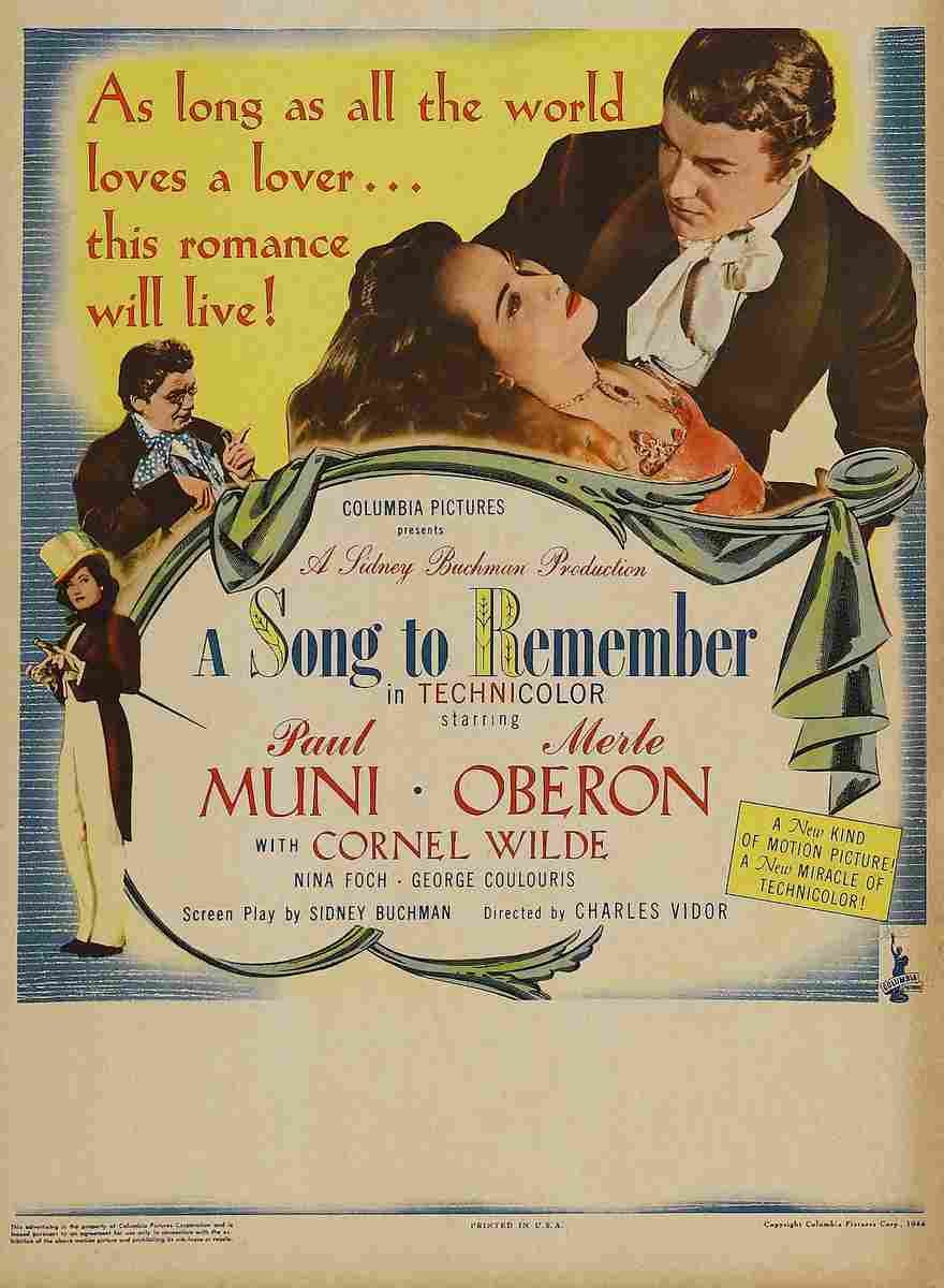 A Song to Remember 05 film star poster A4 Photo Print