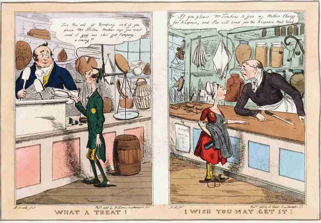 A Treat 1829 Cartoon Joke 001 Vintage A4 Photo Print