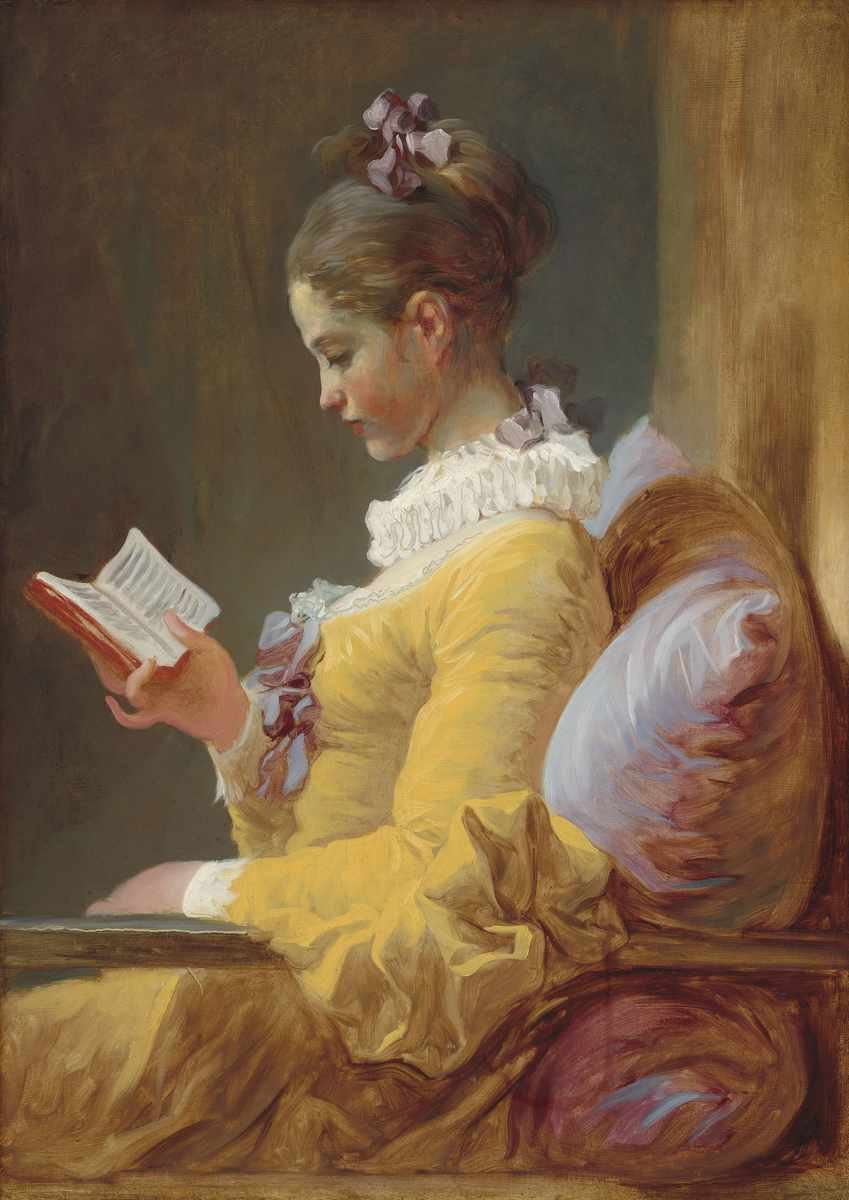 A Young Girl Reading Jean Honore Fragonard A4 Photo Print