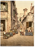 A court yard Venice Vintage A4 Photo Print