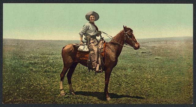 A cowboy Vintage A4 Photo Print