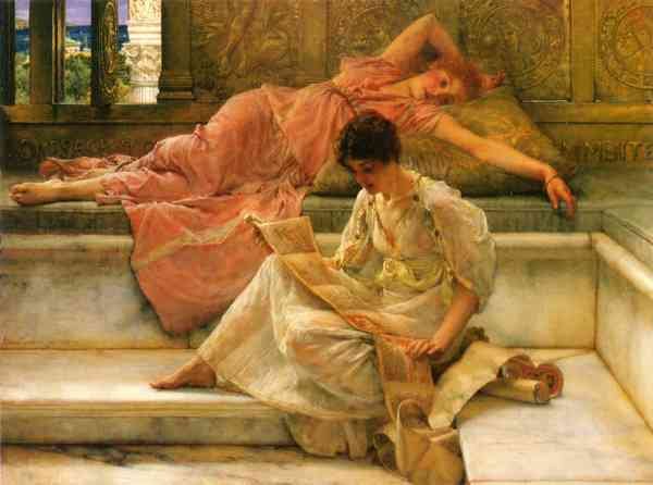 A favorite poet by Alma Tadema A4 Photo Print