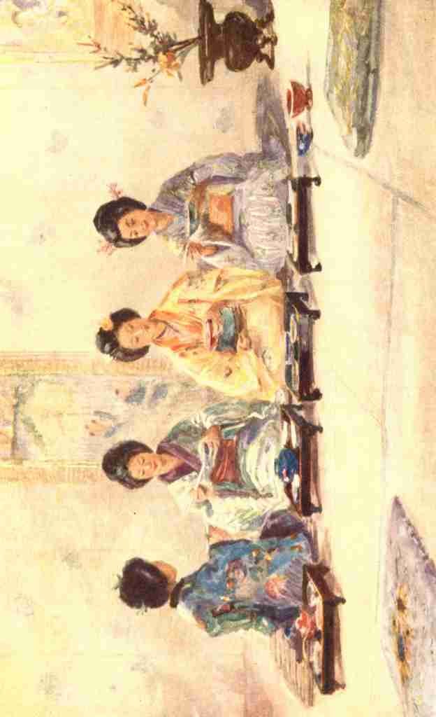 A ladies dinner party Every day Japan 1909 A4 Photo Print
