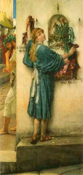A road altar by Alma Tadema A4 Photo Print