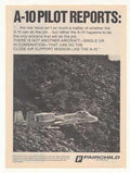 A10 Thunderbolt Pilot Vintage Retro Advert Ads A4 Photo Print