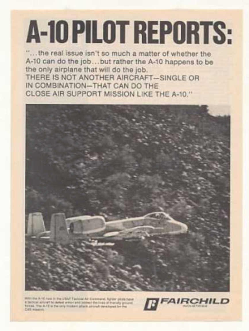 A10 Thunderbolt Pilot Vintage Retro Advert Ads A4 Photo Print