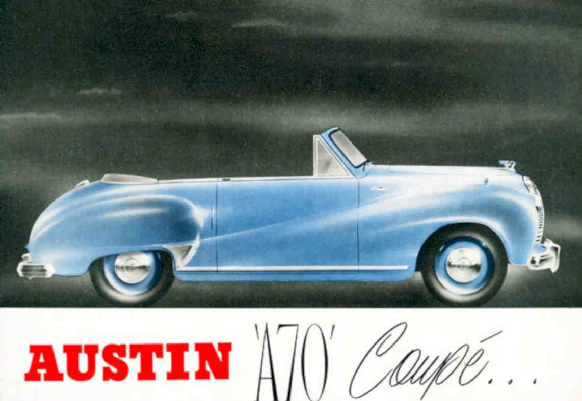 A70 Coupe Blue Vintage Retro Advert Poster A4 Photo Print
