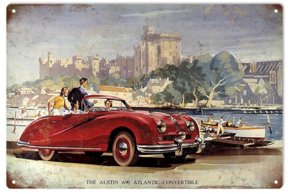 A90 Atlantic Convertible Vintage Retro Advert Ads A4 Photo Print