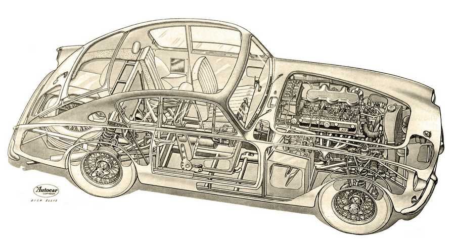 AC Greyhound 1959 cutaway A4 Photo Print