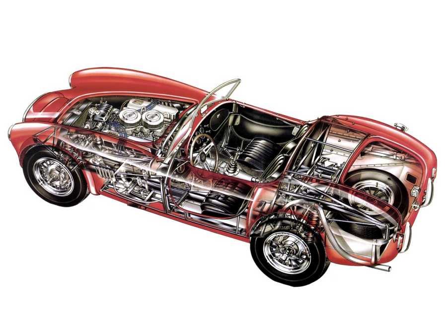 AC Shelby Cobra cutaway A4 Photo Print