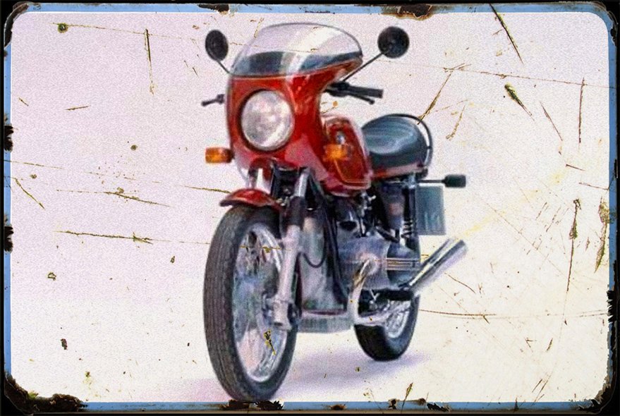 AGED BMW R100S 76 A4 Photo Print