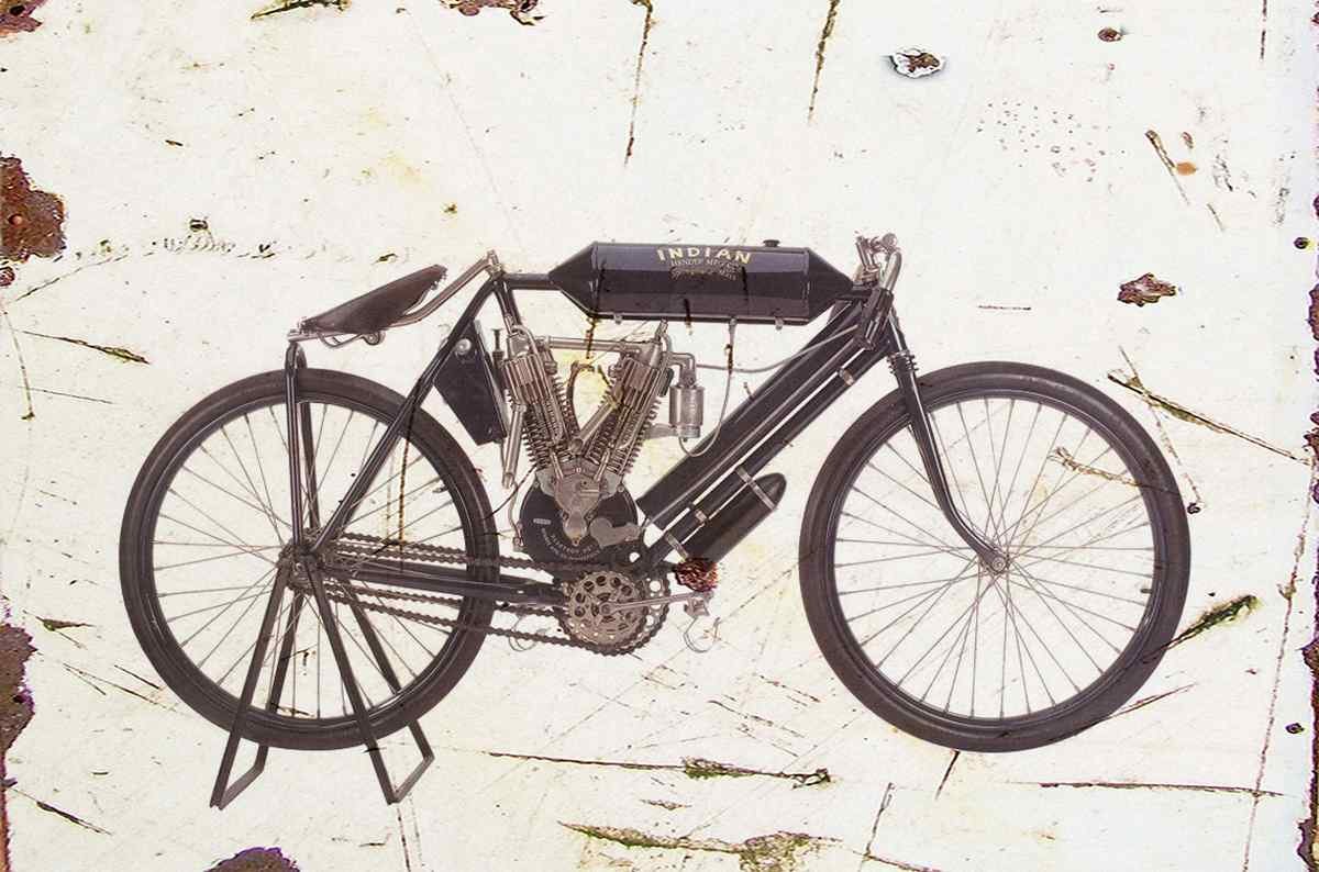 AGED Indian Racer 1908 A4 Photo Print