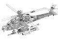 AH 64 Apache cutaway A4 Photo Print