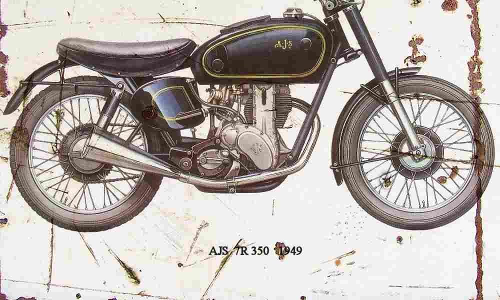 AJS 7R 350 1949 Aged Vintage A4 Photo Print