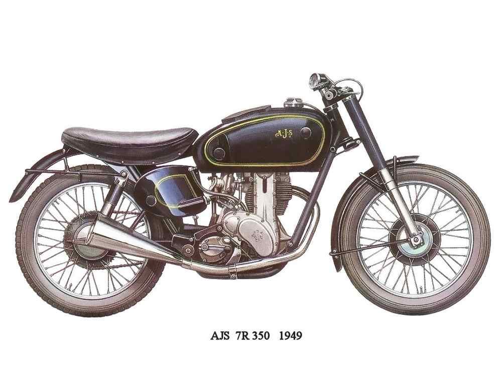 AJS 7R 350 1949 motorbike A4 Photo Print