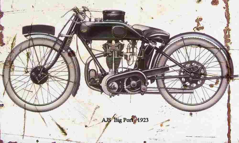 AJS BigPort 1923 Aged Vintage A4 Photo Print