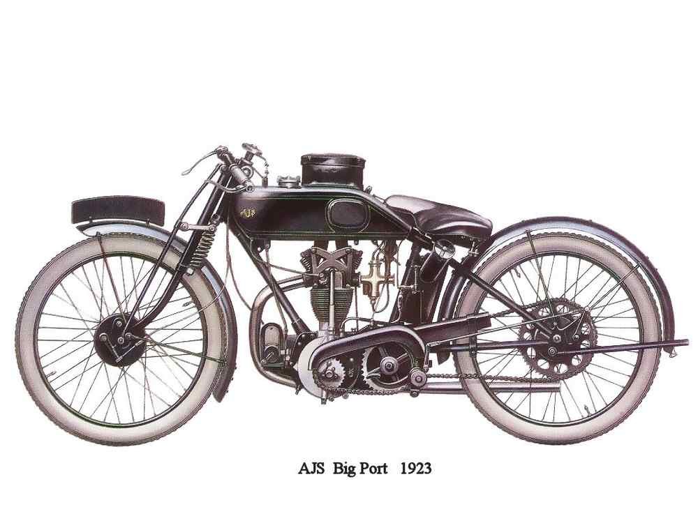 AJS BigPort 1923 motorbike A4 Photo Print