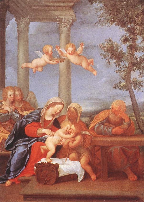 ALBANI Francesco Holy Family Art A4 Photo Print UK