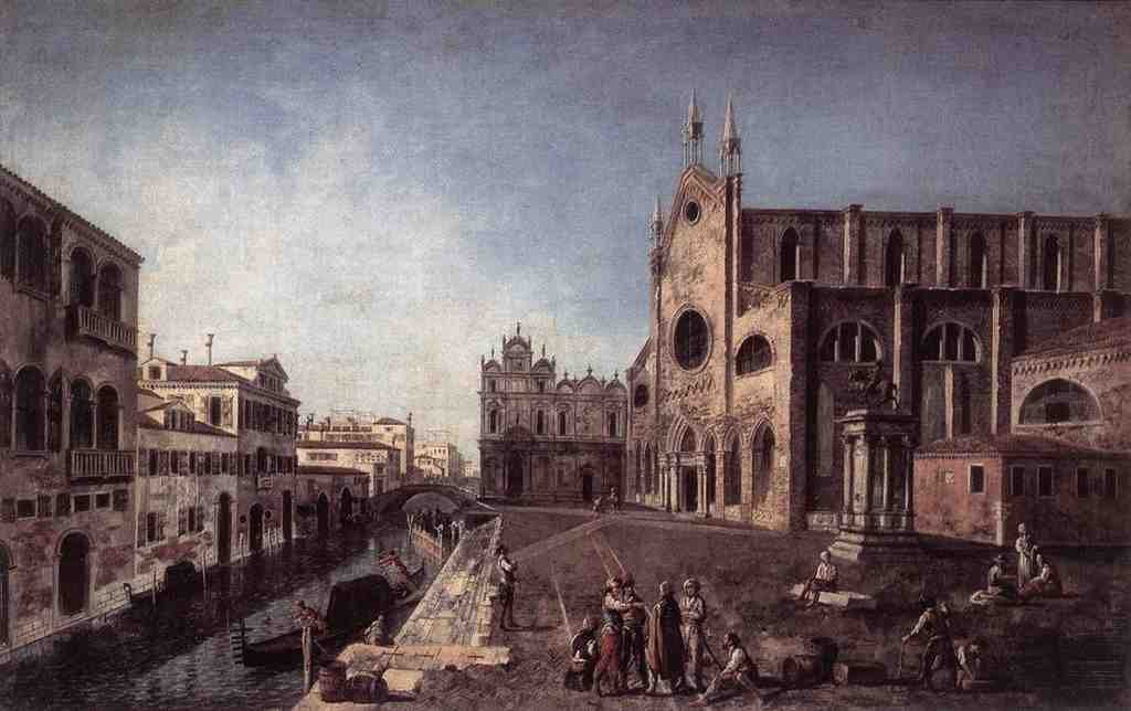 ALBOTTO Francesco View Of Campo Santi Giovanni E Paolo Art A4 Photo Print