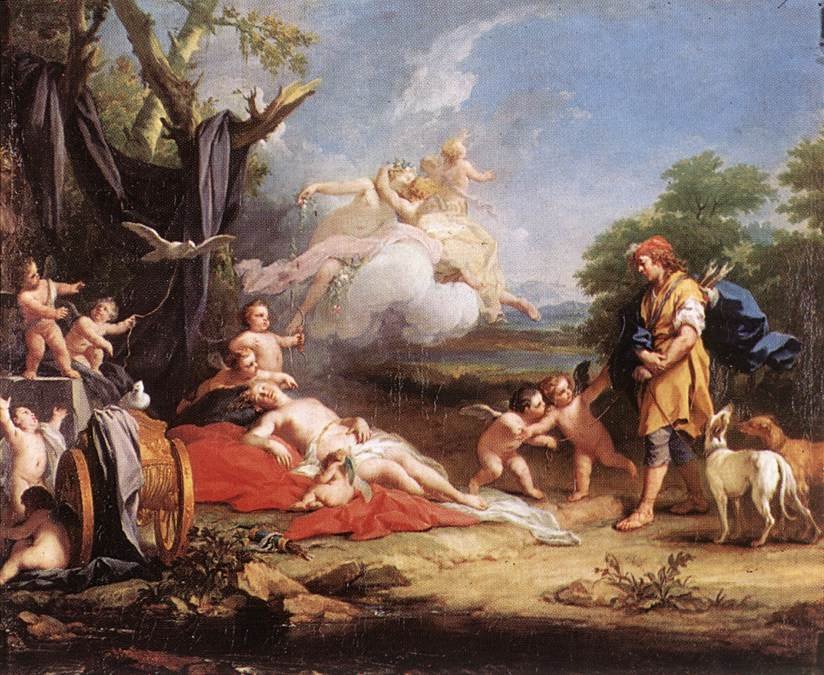 AMIGONI Jacopo Venus And Adonis 1 Art A4 Photo Print