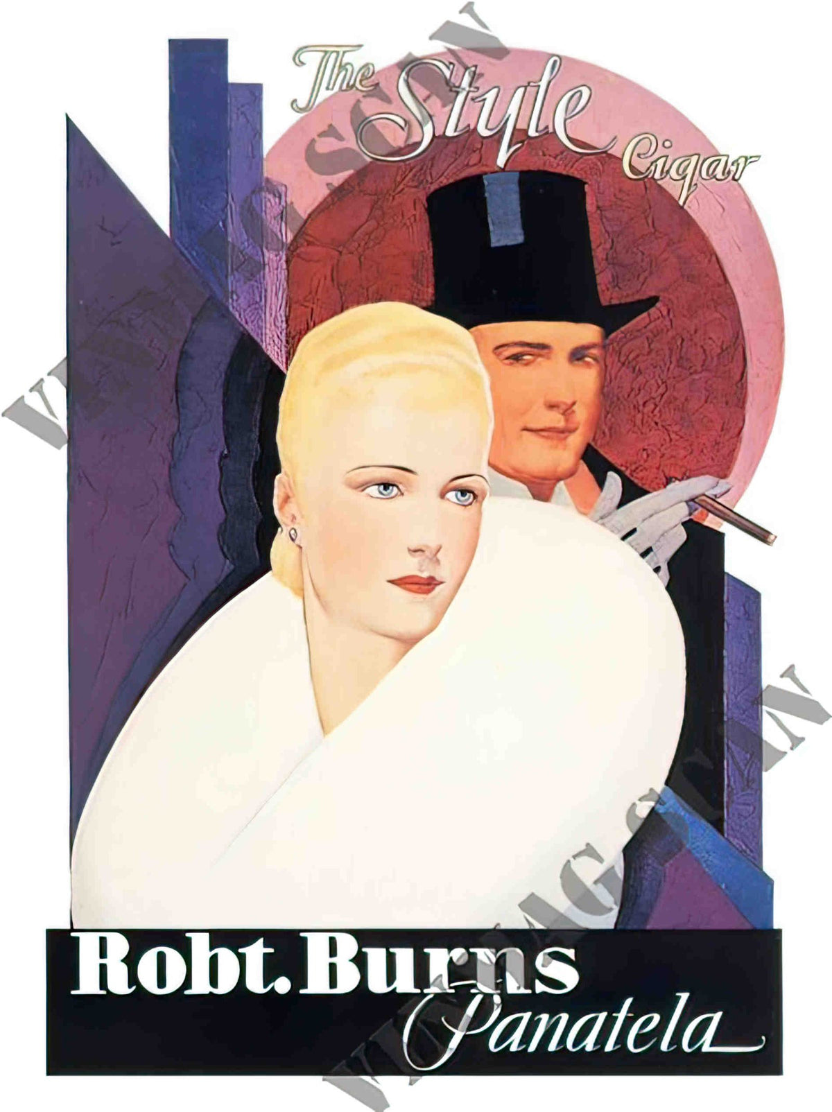 AP1077 style cigar art deco poster 1920s 2 Advert A4 Photo Print