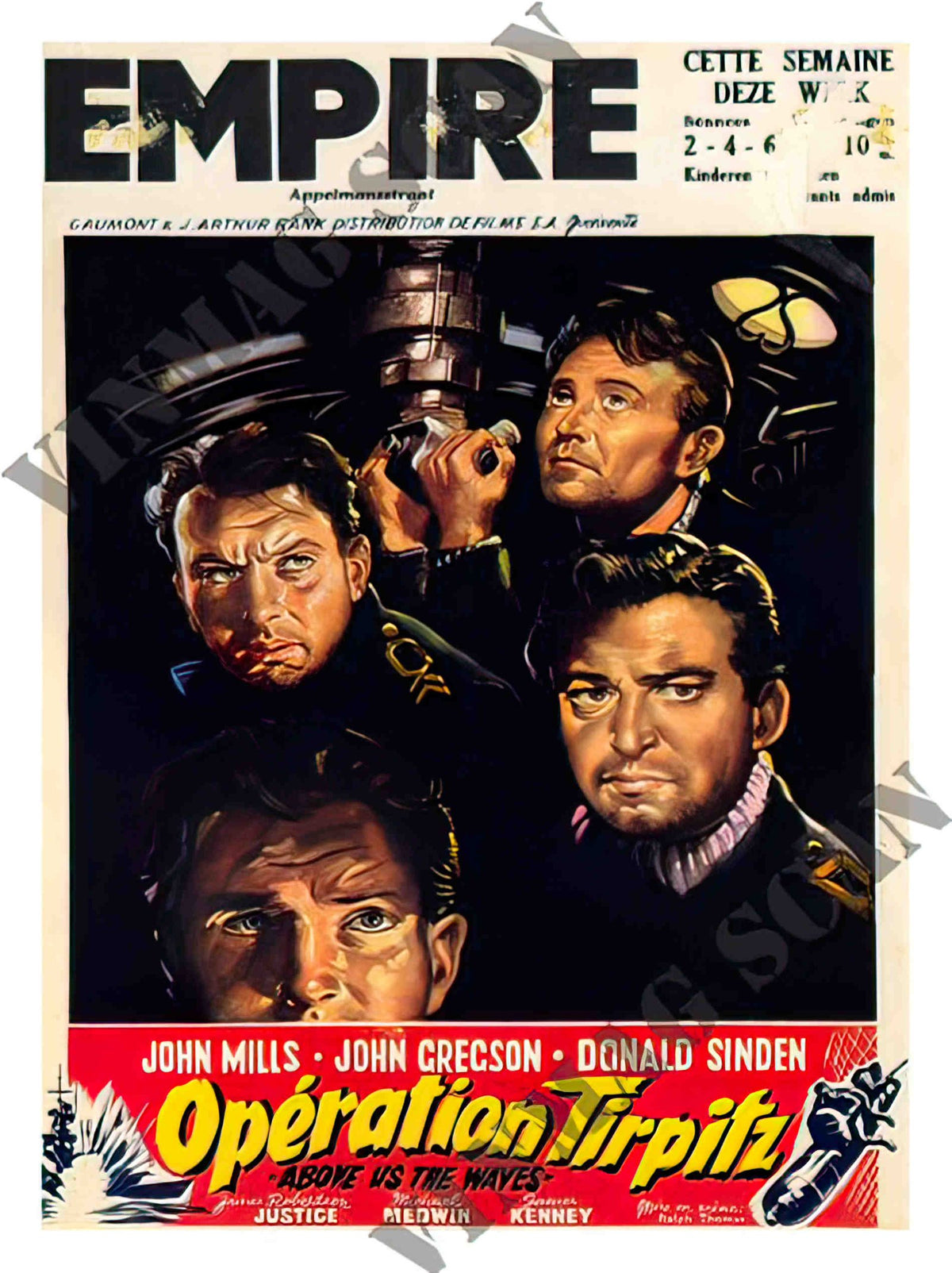 AP110 above us the waves john mills war movie poster 2 Advert A4 Photo Print
