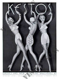 AP1387 kestos lingerie girdles art deco advert 1930s 2 Advert A4 Photo Print
